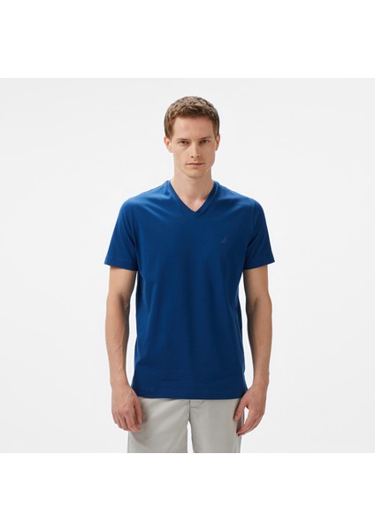 Erkek Mavi Regular Fit T-Shirt V55013T.4ES