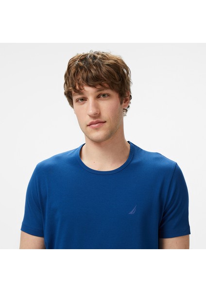 Erkek Mavi Regular Fit T-Shirt V55009T.4ES fırsatları
