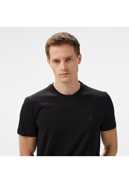 Erkek Siyah Regular Fit T-Shirt V55276T.0TB fırsatları