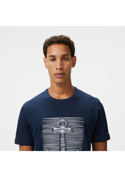 Erkek Lacivert Regular Fit Baskılı T-Shirt V55206T.4NV fırsatları