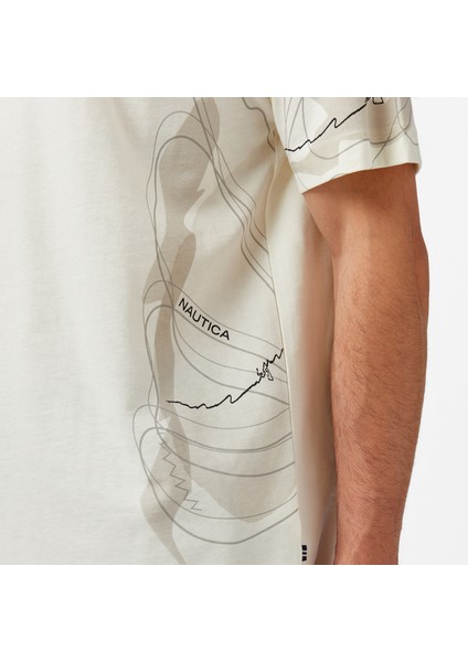 Erkek Krem Regular Fit Baskılı T-Shirt V55223T.1MA indirimleri