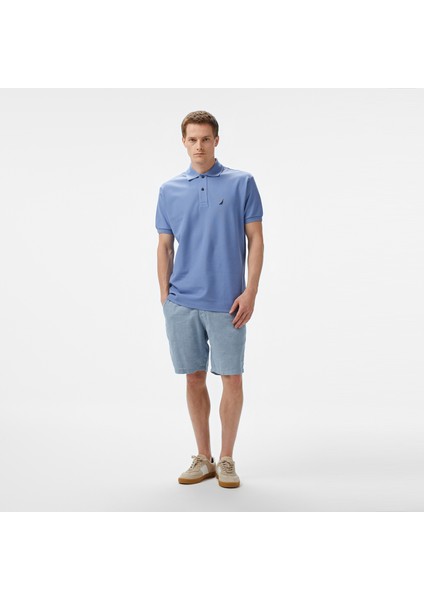 Erkek Mavi Classic Fit Polo Yaka T-Shirt K35000T.4MY