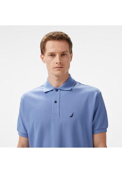 Erkek Mavi Classic Fit Polo Yaka T-Shirt K35000T.4MY