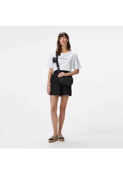 Kadın Beyaz Regular Fit Baskılı T-Shirt 55V121T.1BW modelleri