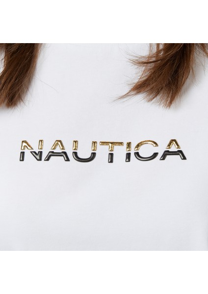 Kadın Beyaz Regular Fit Baskılı T-Shirt 55V121T.1BW