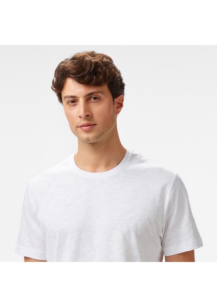 Erkek Beyaz Regular Fit T-Shirt V55015T.1BW