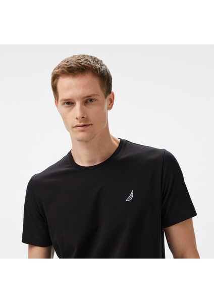 Erkek Siyah Regular Fit T-Shirt V55277T.0TB fırsatları