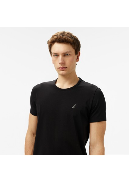 Erkek Siyah Regular Fit T-Shirt V55009T.0TB fırsatları