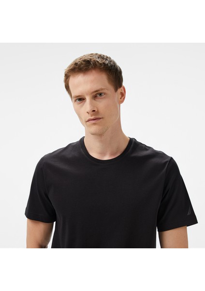 Erkek Siyah Regular Fit T-Shirt V55266T.0TB fırsatları