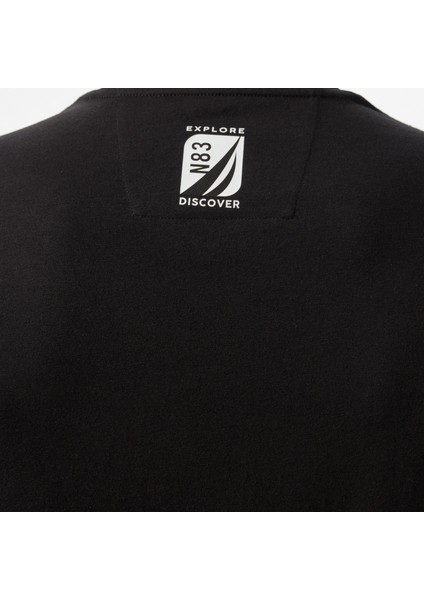 Erkek Siyah Regular Fit Baskılı T-Shirt V55228T.0TB