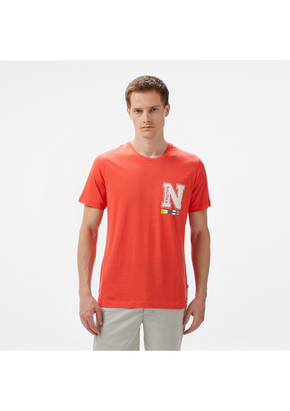 Erkek Kırmızı Regular Fit T-Shirt V55312T.6QB