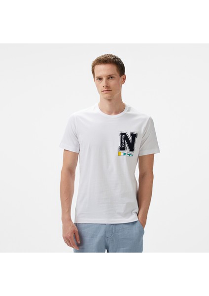 Erkek Beyaz Regular Fit T-Shirt V55312T.1BW