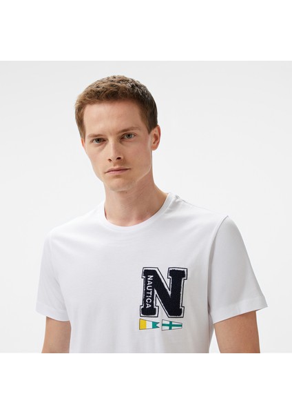 Erkek Beyaz Regular Fit T-Shirt V55312T.1BW fırsatları