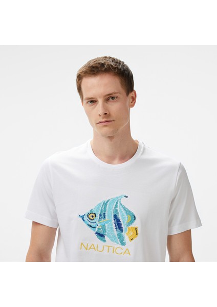 Erkek Beyaz Regular Fit T-Shirt V55316T.1BW