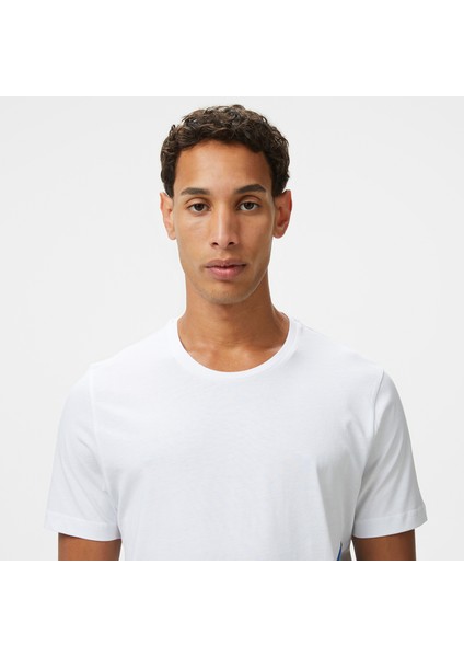 Erkek Beyaz Regular Fit Baskılı T-Shirt V55306T.1BW