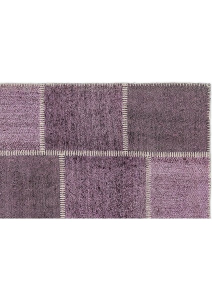 Teselya Pembe Patchwork Etnik Modern Desenli Yün Hav Toz Vermez Leke Tutmayan Salon Yolluk Mutfak El Dokuma Halı modelleri