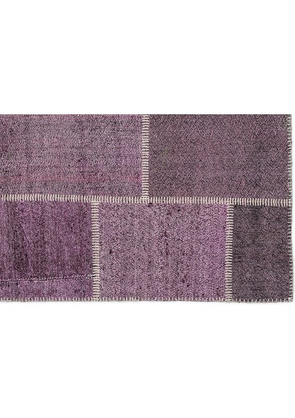 Teselya Pembe Patchwork Etnik Modern Desenli Yün Hav Toz Vermez Leke Tutmayan Salon Yolluk Mutfak El Dokuma Halı indirimleri