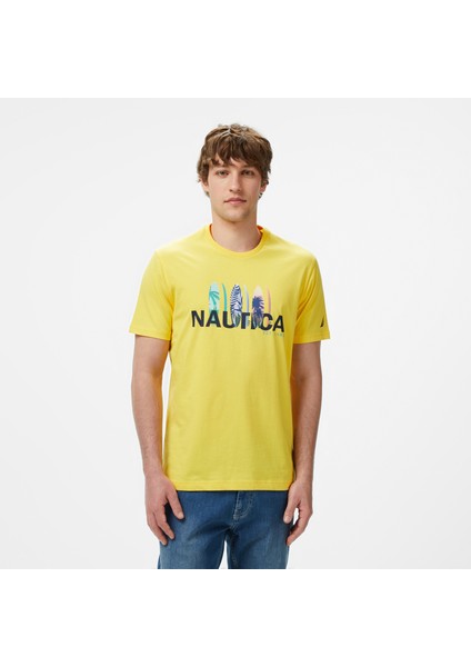 Erkek Sarı Regular Fit T-Shirt V55314T.70E