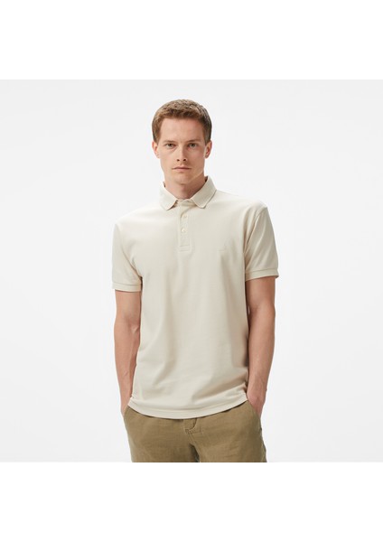 Erkek Bej Classic Fit Polo Yaka T-Shirt K55052T.1AS