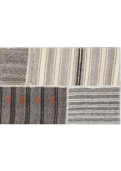 Teselya Bej Çizgili Etnik Modern Desenli Yün Hav Toz Vermez Leke Tutmayan Salon Yolluk Mutfak El Dokuma Halı modelleri