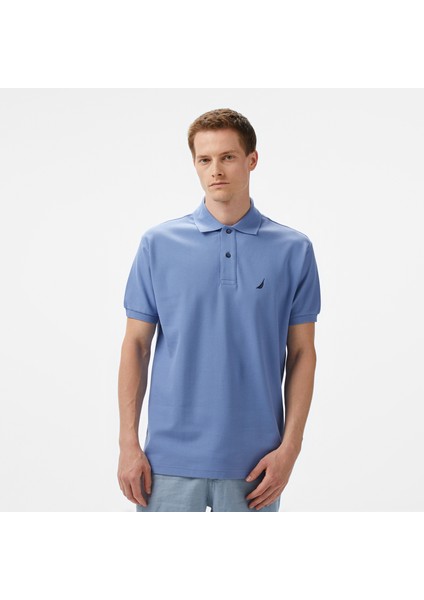 Erkek Mavi Classic Fit Polo Yaka T-Shirt K35000T.4MY