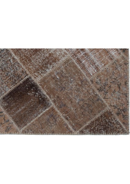 Iskece Kahverengi Eskitme Etnik Modern Desenli Yün Hav Toz Vermez Leke Tutmayan Salon Yolluk Mutfak El Dokuma Halı fırsatları