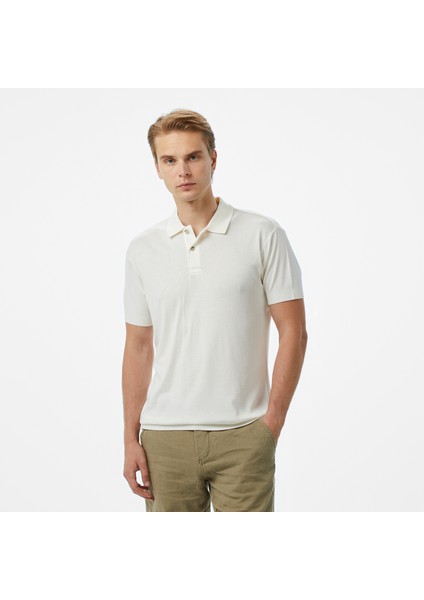 Erkek Ekru Classic Fit Polo K55329T.1MA