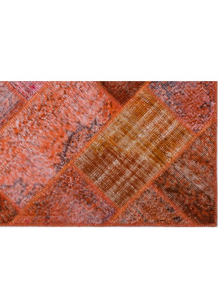 Iskece Kırmızı Eskitme Etnik Modern Desenli Yün Hav Toz Vermez Leke Tutmayan Salon Yolluk Mutfak El Dokuma Halı fırsatları