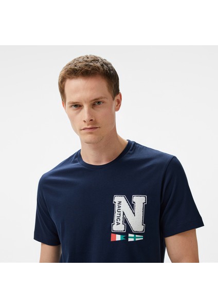 Erkek Lacivert Regular Fit T-Shirt V55312T.4NV