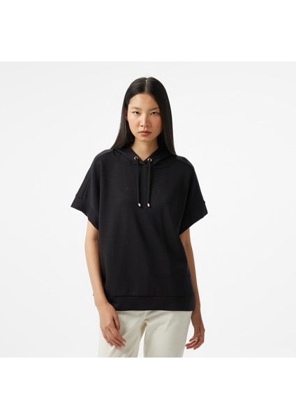 Kadın Siyah Relaxed Fit Kapüşonlu Sweatshirt 45K500T.0TB