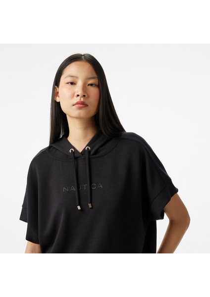 Kadın Siyah Relaxed Fit Kapüşonlu Sweatshirt 45K500T.0TB fırsatları