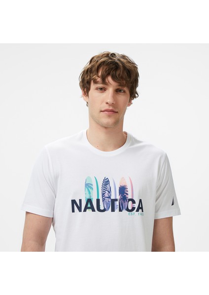 Erkek Beyaz Regular Fit T-Shirt V55314T.1BW fırsatları