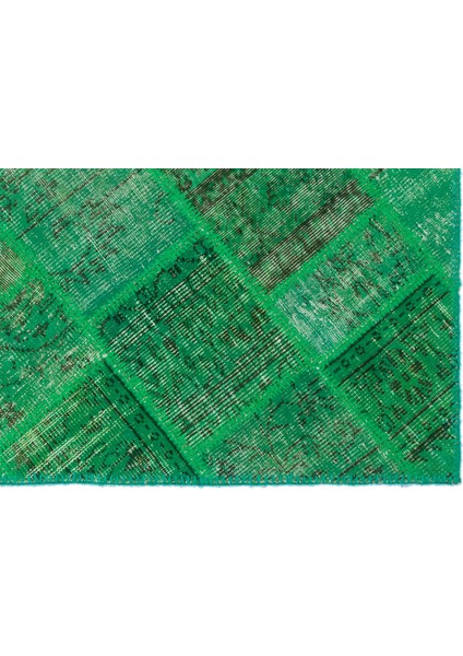 Iskece Yeşil Eskitme Etnik Modern Desenli Yün Hav Toz Vermez Leke Tutmayan Salon Yolluk Mutfak El Dokuma Halı modelleri