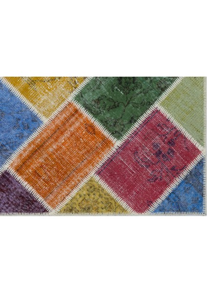 Iskece Bej Patchwork Etnik Modern Desenli Yün Hav Toz Vermez Leke Tutmayan Salon Yolluk Mutfak El Dokuma Halı fırsatları