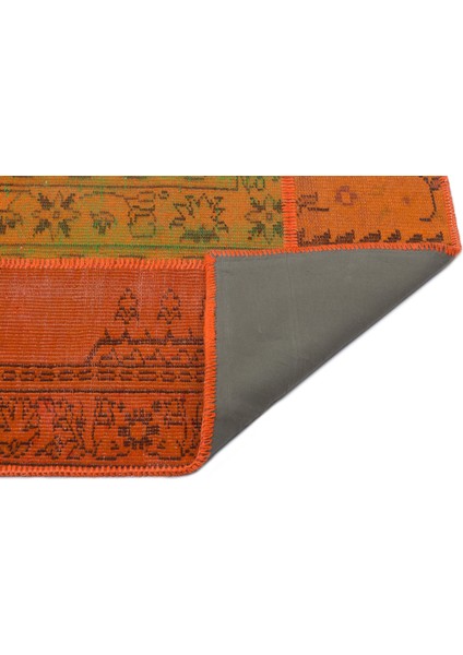 Iskece Turuncu Eskitme Etnik Modern Desenli Yün Hav Toz Vermez Leke Tutmayan Salon Yolluk Mutfak El Dokuma Halı fiyatları