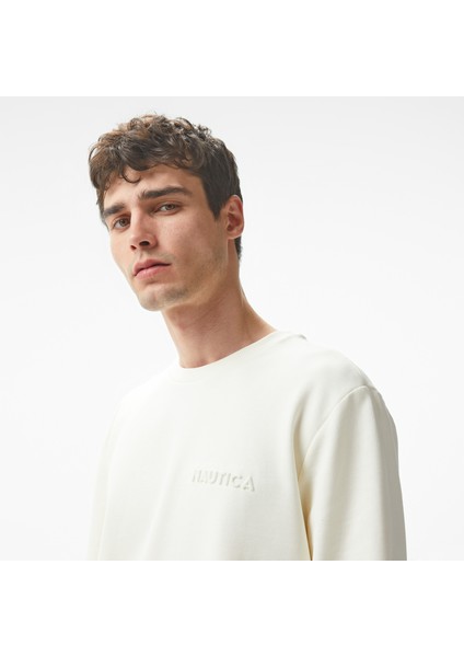Erkek Beyaz Regular Fit Sweatshirt K47023T.1MA fırsatları