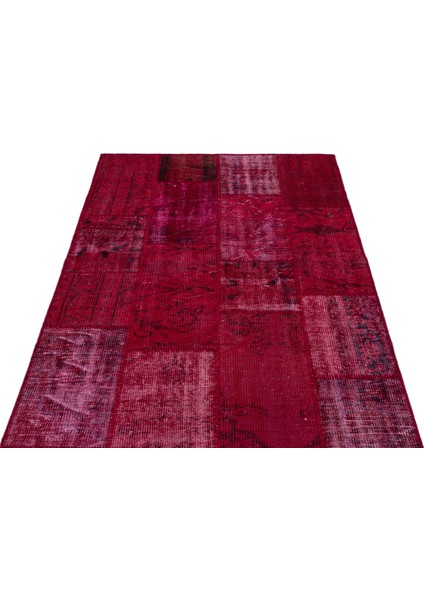 Iskece Kırmızı Eskitme Etnik Modern Desenli Yün Hav Toz Vermez Leke Tutmayan Salon Yolluk Mutfak El Dokuma Halı modelleri