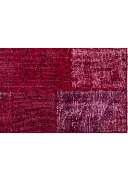 Iskece Kırmızı Eskitme Etnik Modern Desenli Yün Hav Toz Vermez Leke Tutmayan Salon Yolluk Mutfak El Dokuma Halı fırsatları