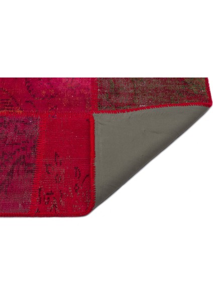 Iskece Kırmızı Eskitme Etnik Modern Desenli Yün Hav Toz Vermez Leke Tutmayan Salon Yolluk Mutfak El Dokuma Halı fiyatları