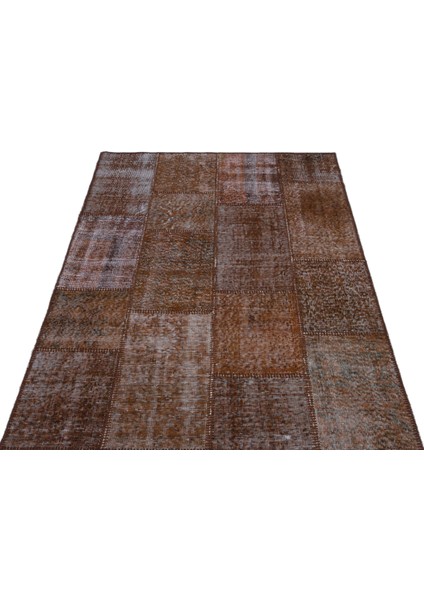 Iskece Kahverengi Eskitme Etnik Modern Desenli Yün Hav Toz Vermez Leke Tutmayan Salon Yolluk Mutfak El Dokuma Halı modelleri