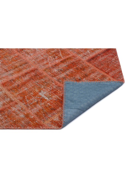 Iskece Turuncu Eskitme Etnik Modern Desenli Yün Hav Toz Vermez Leke Tutmayan Salon Yolluk Mutfak El Dokuma Halı fiyatları