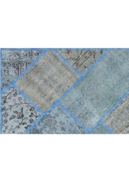 Iskece Mavi Eskitme Etnik Modern Desenli Yün Hav Toz Vermez Leke Tutmayan Salon Yolluk Mutfak El Dokuma Halı indirimleri