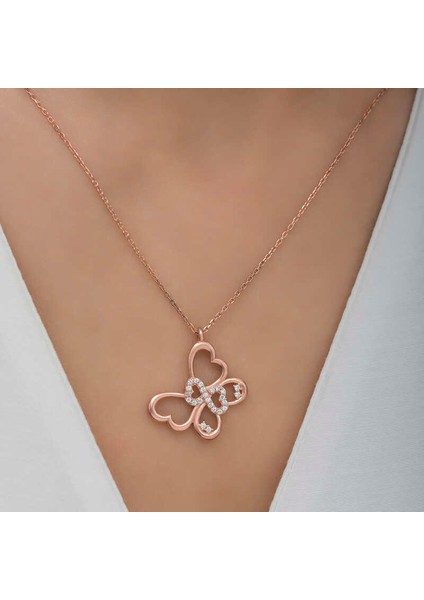 925 Ayar Gümüş Sonsuzluk Kelebek Kadın Gümüş Kolye T6594 (491491) indirimleri