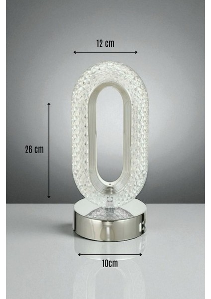 Eclipse Model Gümüş 3 Renk Modu Ledli Modern Elektrikli Yılbaşı Masa ve Gece Lambası fırsatları