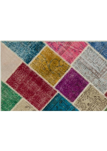 Iskece Bej Patchwork Etnik Modern Desenli Yün Hav Toz Vermez Leke Tutmayan Salon Yolluk Mutfak El Dokuma Halı fırsatları