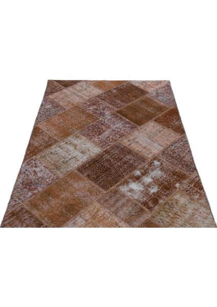 Iskece Kahverengi Eskitme Etnik Modern Desenli Yün Hav Toz Vermez Leke Tutmayan Salon Yolluk Mutfak El Dokuma Halı modelleri
