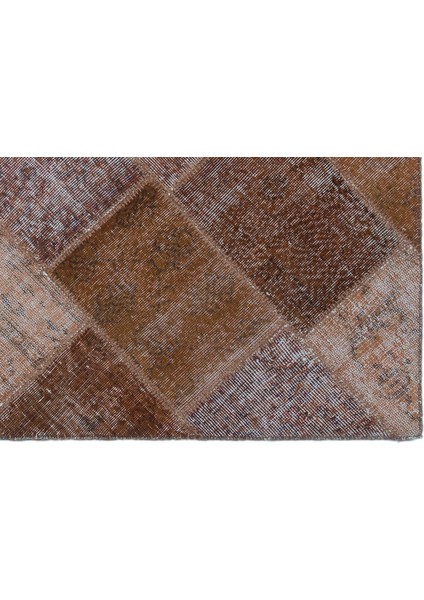 Iskece Kahverengi Eskitme Etnik Modern Desenli Yün Hav Toz Vermez Leke Tutmayan Salon Yolluk Mutfak El Dokuma Halı fırsatları