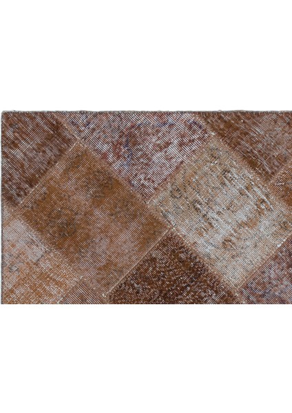 Iskece Kahverengi Eskitme Etnik Modern Desenli Yün Hav Toz Vermez Leke Tutmayan Salon Yolluk Mutfak El Dokuma Halı indirimleri