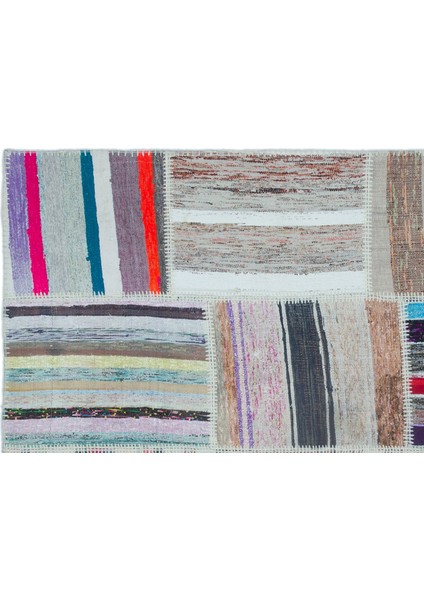 Teselya Bej Çizgili Etnik Modern Desenli Yün Hav Toz Vermez Leke Tutmayan Salon Yolluk Mutfak El Dokuma Halı indirimleri