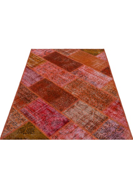 Iskece Kırmızı Eskitme Etnik Modern Desenli Yün Hav Toz Vermez Leke Tutmayan Salon Yolluk Mutfak El Dokuma Halı modelleri